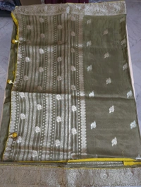 tissue saree - green