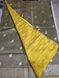 tissue saree - green
