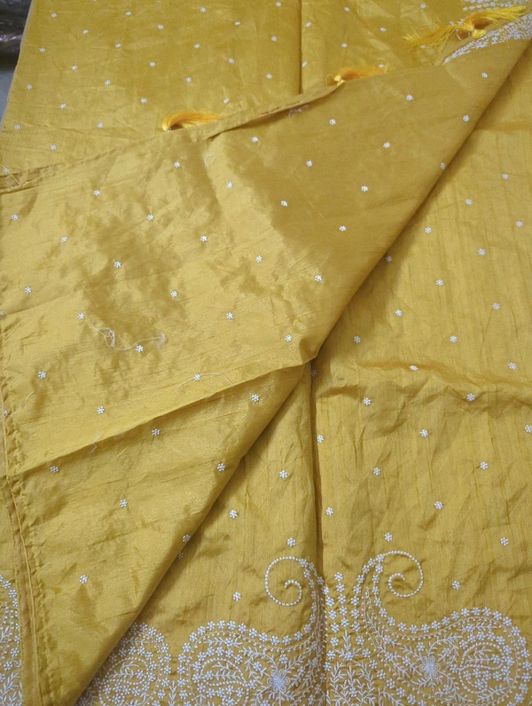 Chapa Tusser Work  - Yellow Orange