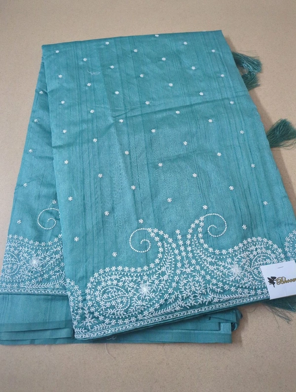 Chapa Tusser Work  - Eastern Blue