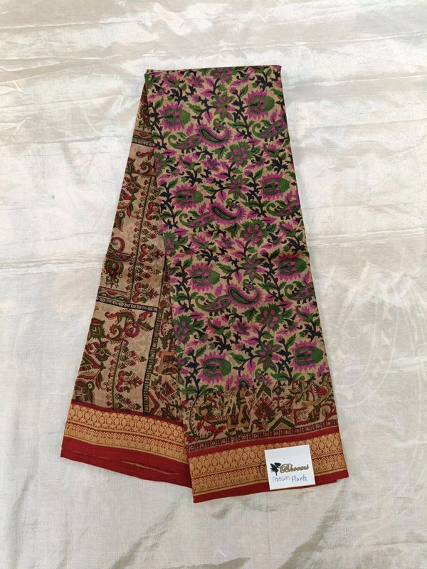 Pure Silk Weaving  - brown plants