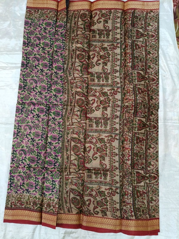 Pure Silk Weaving  - brown plants