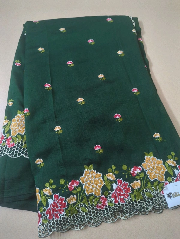 Pure Vichitra Silk - green