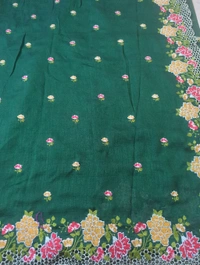 Pure Vichitra Silk - green
