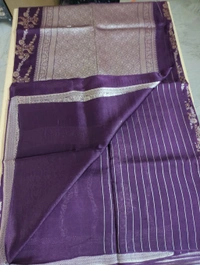 Pure Tusser Georgette  - wine, Waves