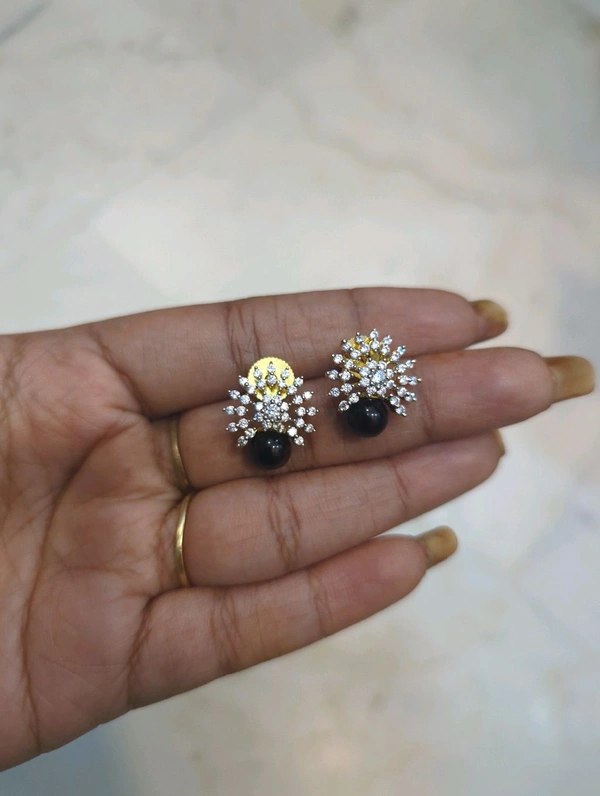 Black Beads With Diamond Replica - 10 Days Dispatch Time, 18 Inches, HZ