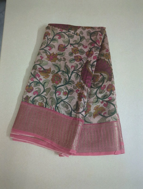 pure chanderi - peach