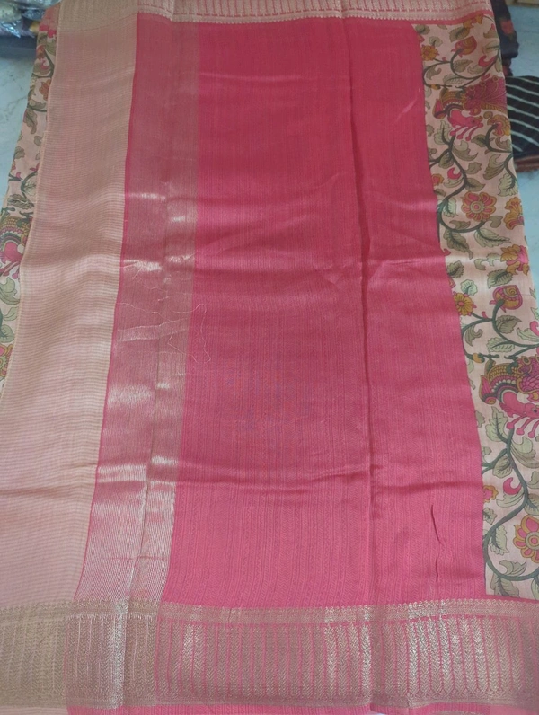 pure chanderi - peach