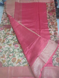 pure chanderi - peach