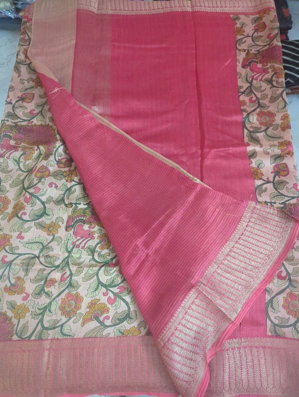 pure chanderi - peach