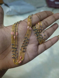 Black Diamonds Chain With Coral - VZ