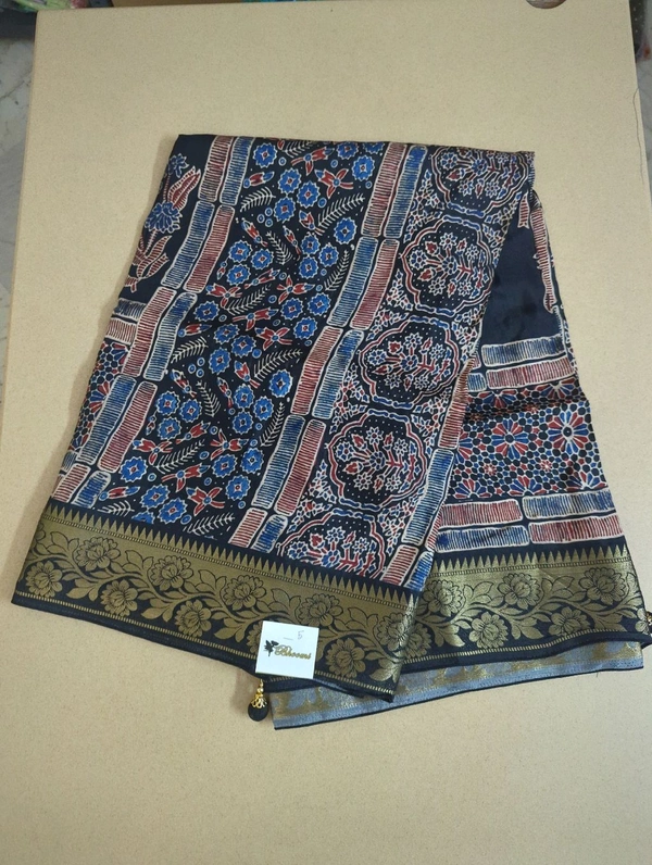 Pure Dola Ajarakh Print - black 5