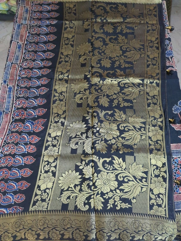 Pure Dola Ajarakh Print - black 5