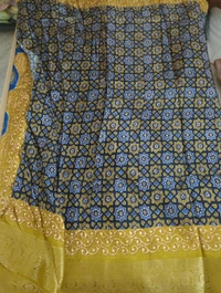 Pure Dola Ajarakh Print - gold 9