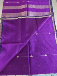 Pure Handloom Maheswari - Purple 4