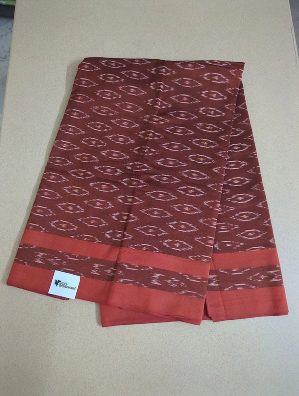 Pure Pochampally Silk Cotton - Maroon
