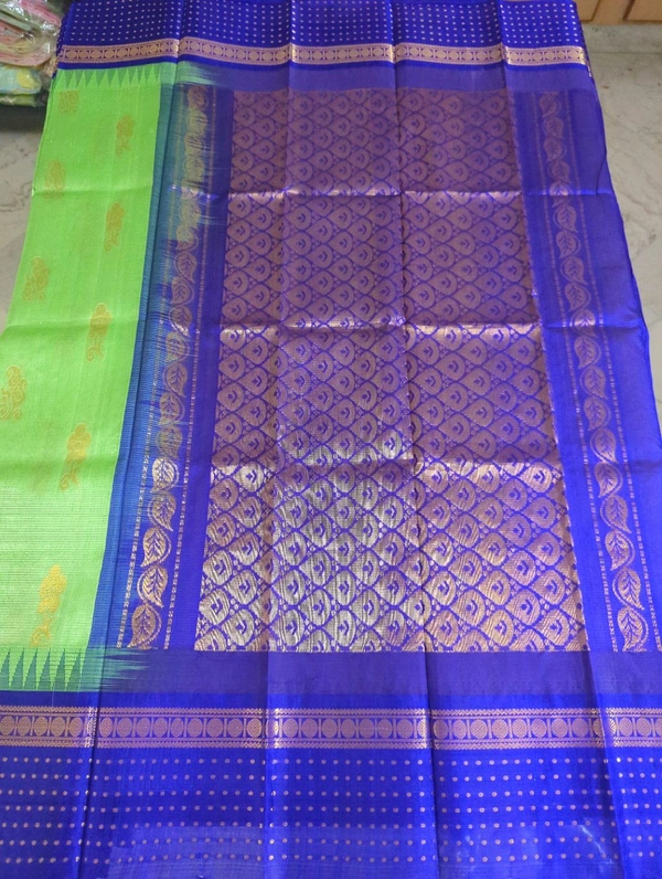 Pure Handloom Mangalagiri - Blue