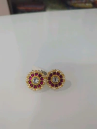 Jadua Kundan Studs - pink