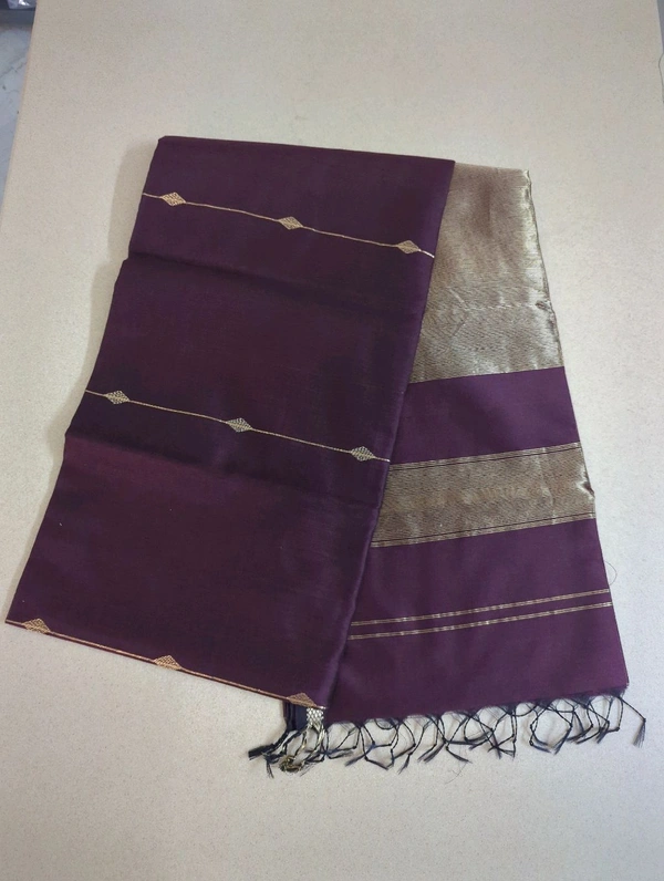 Pure Handloom Maheswari - Morocco Brown