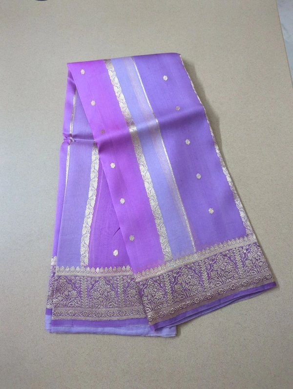 PURE HANDLOOM ORGANZA TISSUE - violet