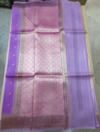 PURE HANDLOOM ORGANZA TISSUE - violet