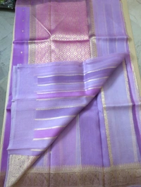 PURE HANDLOOM ORGANZA TISSUE - violet