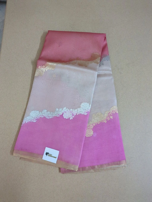 Pure Handloom Kora Rangkat - pink