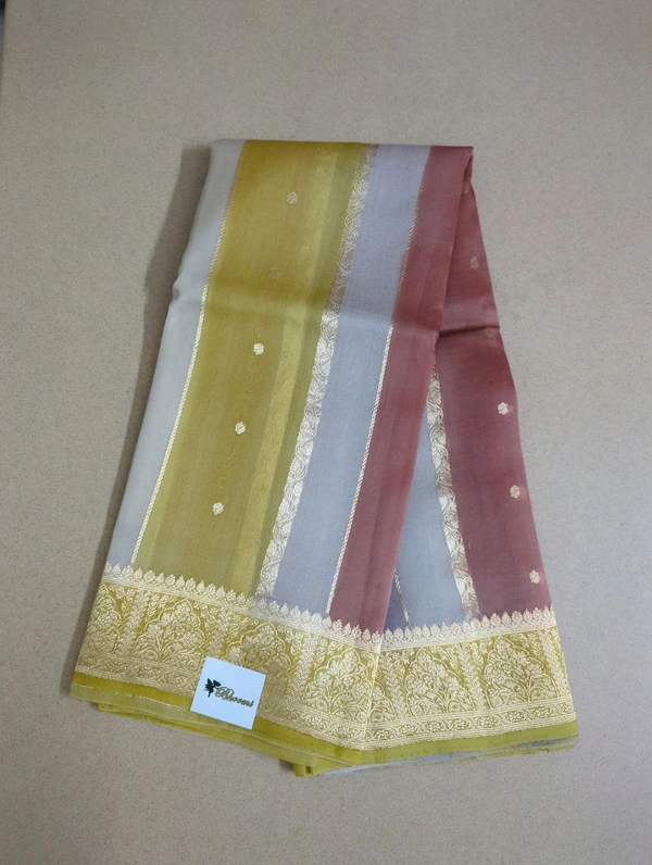 Pure Handloom Kora Rangkat - Yellow