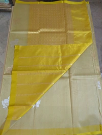 Pure Handloom Kora Satin Boardes - Salomie