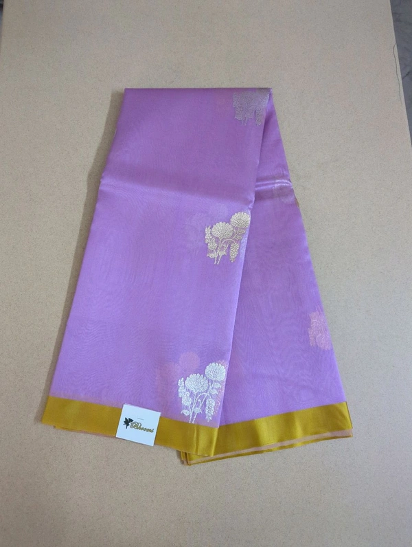 Pure Handloom Kora Satin Boardes - Pink Flamingo