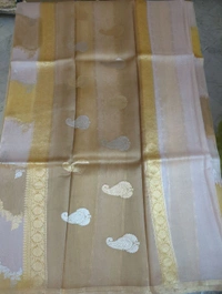 Pure Handloom Kora Rangkat - Yellow