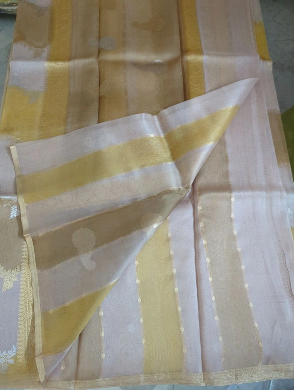 Pure Handloom Kora Rangkat - Yellow