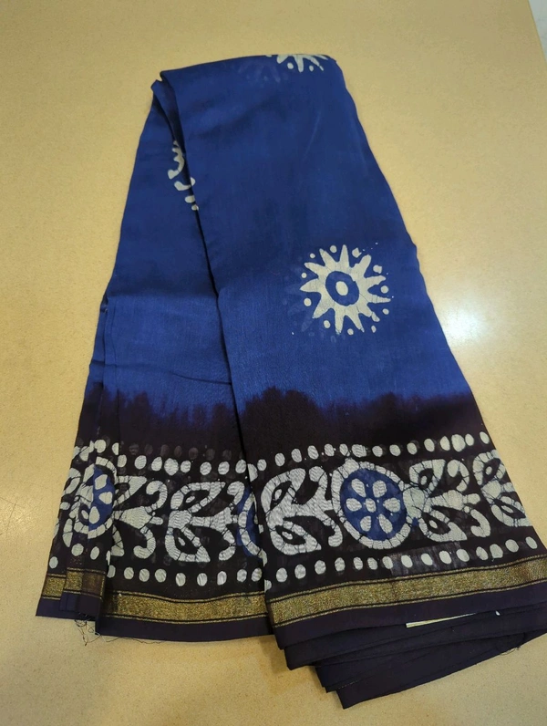 pure chanderi - Blue