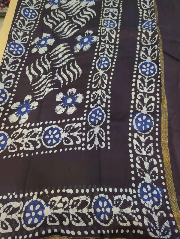 pure chanderi - Blue