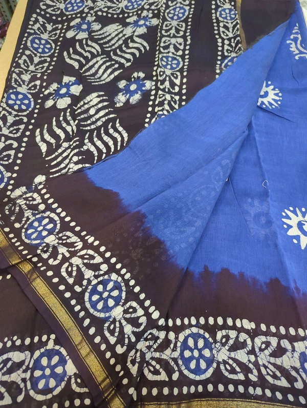 pure chanderi - Blue