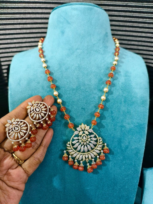 Diamond Copy Set With Real Quartz And Swarovski  - HD