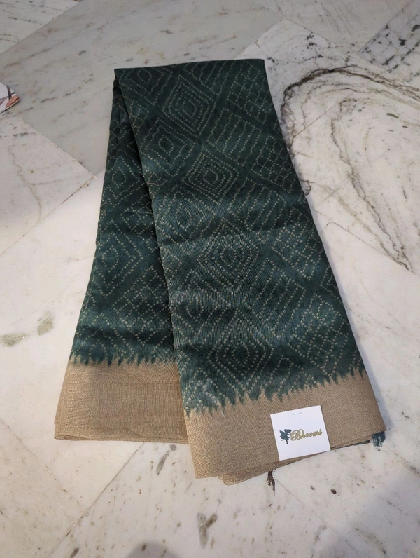 Chanderi Tusser - Blue Stone