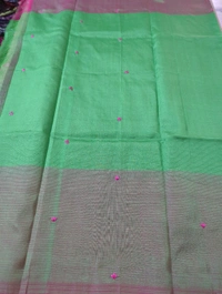 Pure Handloom Mangalagiri Pattu Embroidery  - Cosmic 6