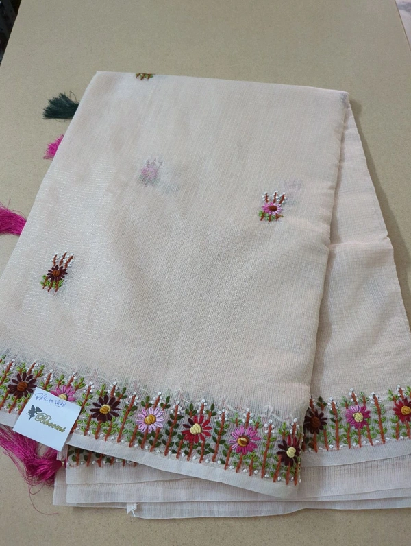 Kota Checks Handwork - Papaya Whip