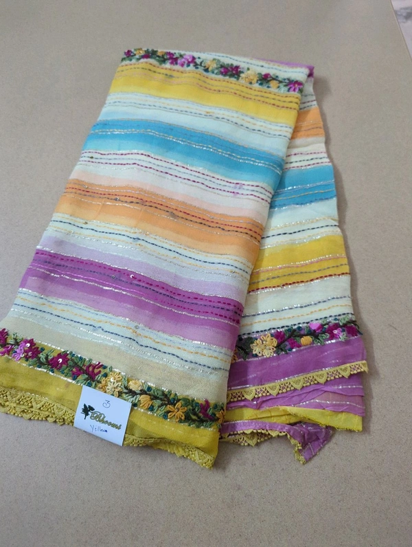 Pure Chiffon Handwork - Yellow 3