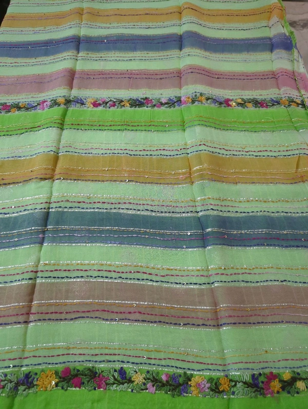 Pure Chiffon Handwork - Green 5