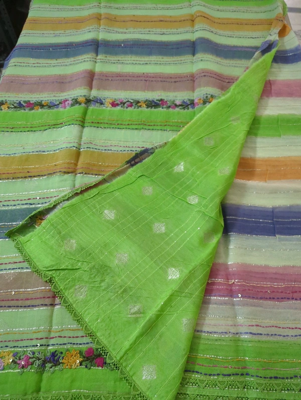 Pure Chiffon Handwork - Green 5