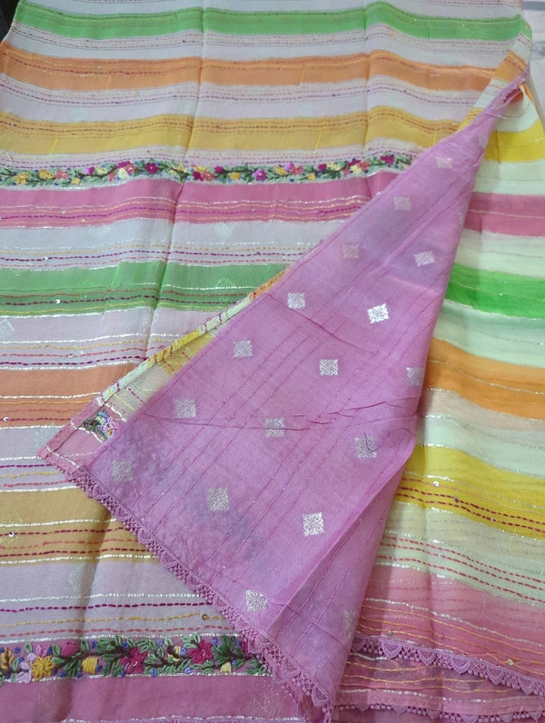 Pure Chiffon Handwork - Pink Flamingo 6