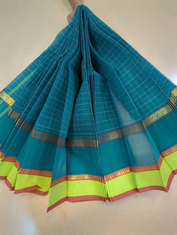 Narayanapet Pure Cotton  - teal green