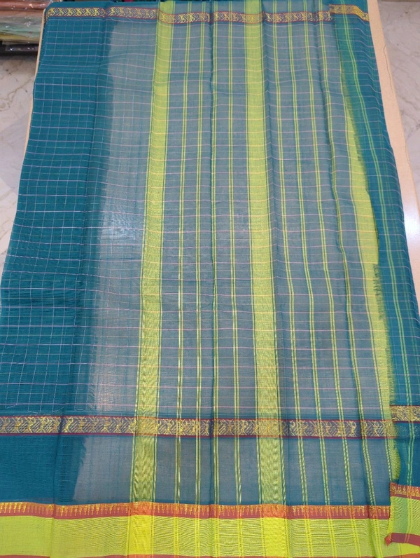 Narayanapet Pure Cotton  - teal green