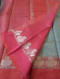 Pure Handloom Tusser Kota - Gray