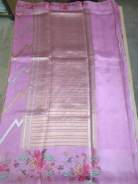 Pure Handloom Raw Mango - pink