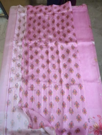 Pure Handloom Raw Mango - pink