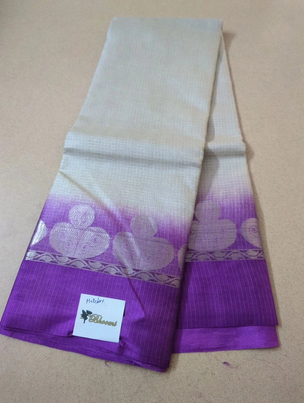 Pure Handloom Tusser Kota - Mercury