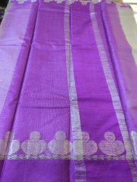 Pure Handloom Tusser Kota - Mercury
